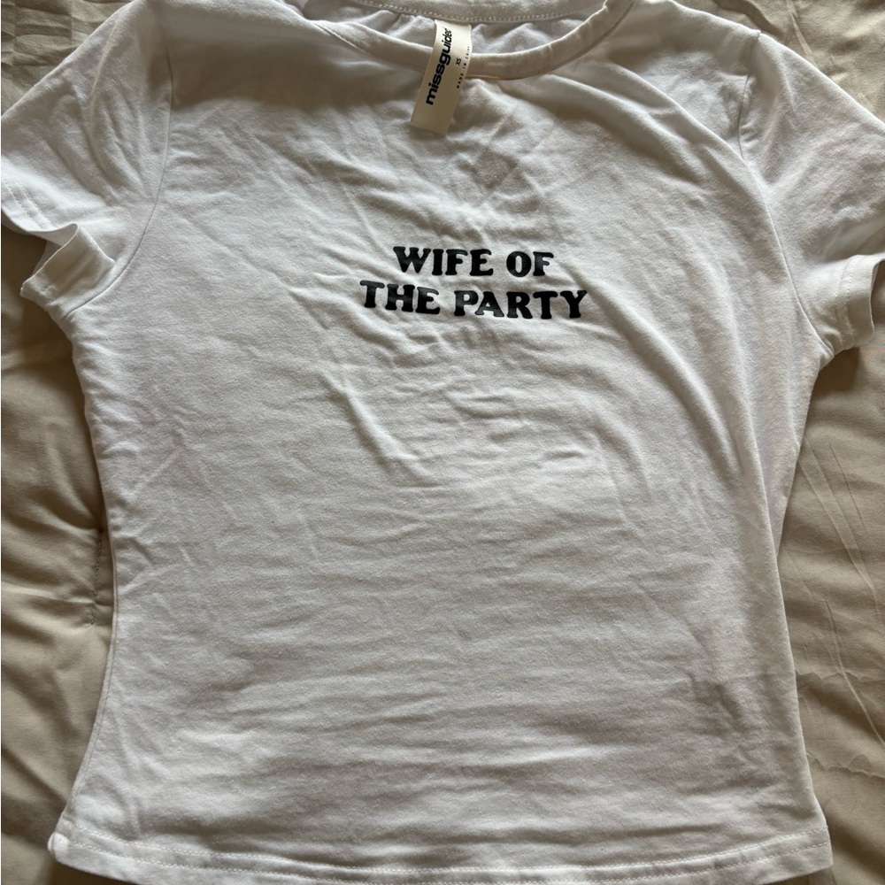 Missguided White Crewneck Tee